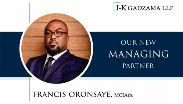 J-K Gadzama LLP appoints a new Managing Partner & Partners